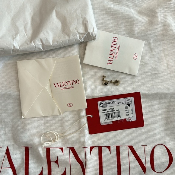 Valentino Garavani Small Rockstud Leather Shoulder Bag in Rare Bright Blue - Picture 9 of 10